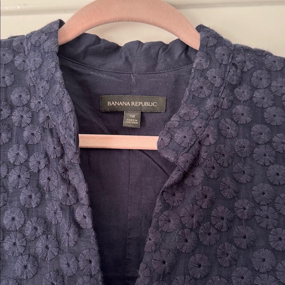 Banana Republic Textured Navy Dress Size: 12 NWOT - Picture 2 of 6